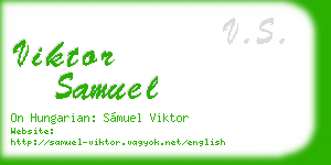viktor samuel business card