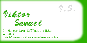 viktor samuel business card